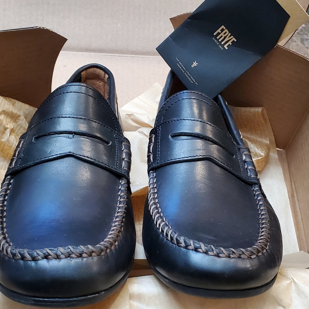 Frye leather Penny loafers.